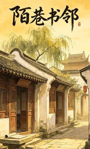 短剧《陌巷书邻》海报