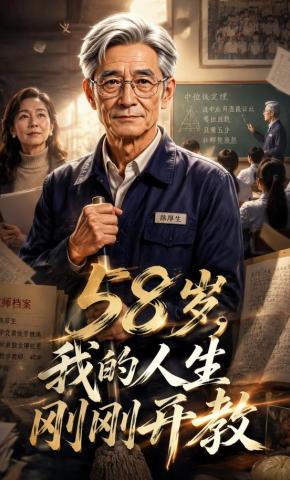 短剧《58岁，我的人生刚刚开教》海报
