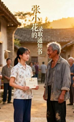 短剧《张小花的录取通知书》海报