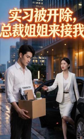 短剧《实习被开除，总裁姐姐来接我》海报