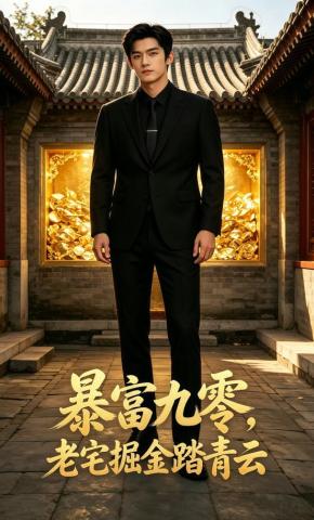 短剧《暴富九零，老宅掘金踏青云》海报