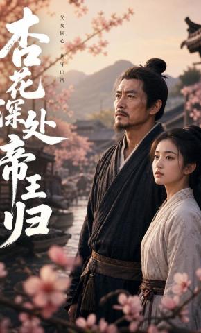 短剧《杏花深处帝王归》海报