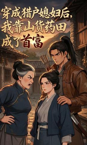 短剧《穿成猎户媳妇后，我靠山货药田成了首富》海报