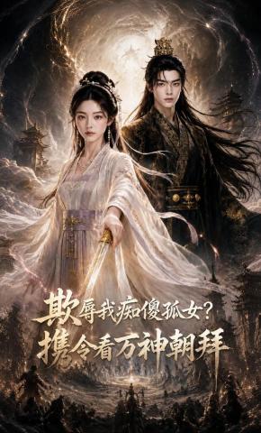 短剧《欺辱我痴傻孤女？携令看万神朝拜》海报