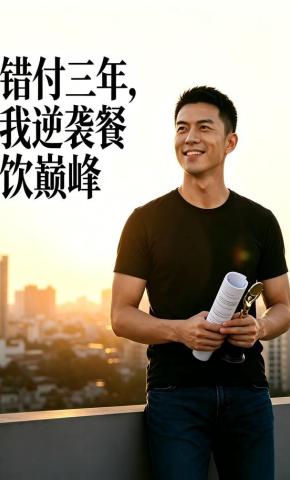 短剧《错付三年，我逆袭餐饮巅峰》海报