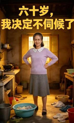 短剧《六十岁，我决定不伺候了》海报