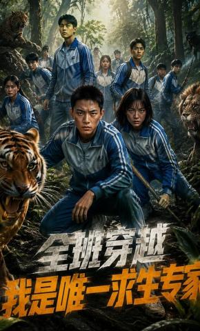 短剧《全班穿越，我是唯一求生专家》海报