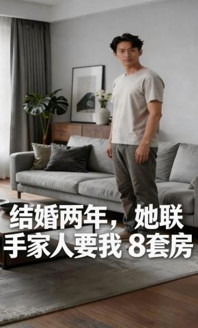 短剧《结婚两年，她联手家人要我 8 套房》海报