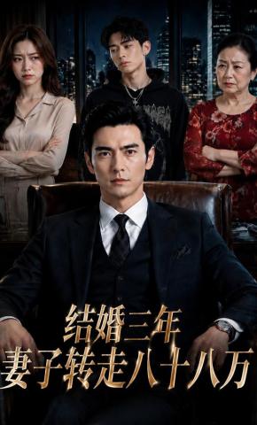 短剧《结婚三年，妻子转走八十八万》海报