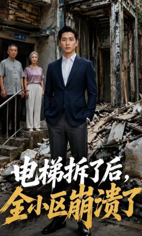 短剧《电梯拆了后，全小区崩溃了》海报
