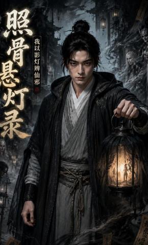 短剧《照骨悬灯录：我以影灯辨仙邪》海报