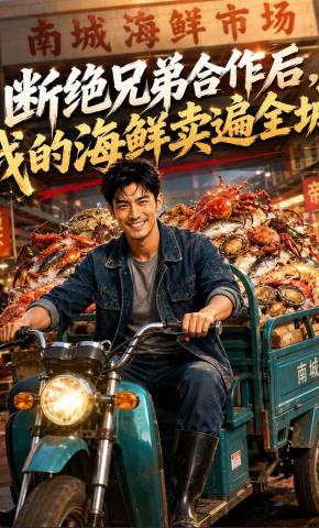 短剧《断绝兄弟合作后，我的海鲜卖遍全城》海报