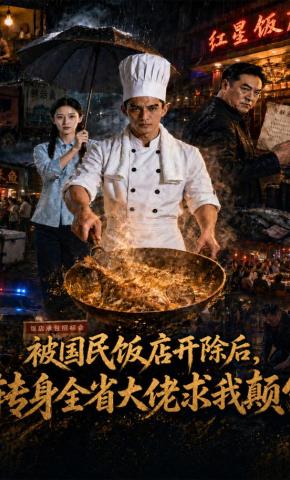 短剧《被国民饭店开除后，转身全省大佬求我颠勺》海报