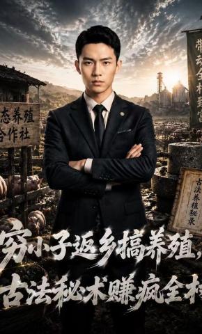 短剧《穷小子返乡搞养殖，古法秘术赚疯全村》海报