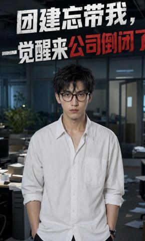 短剧《团建忘带我，一觉醒来公司倒闭了》海报