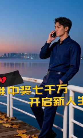 短剧《中奖七千万，开启新人生》海报