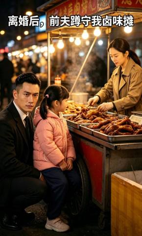 短剧《离婚后，前夫蹲守我卤味摊》海报