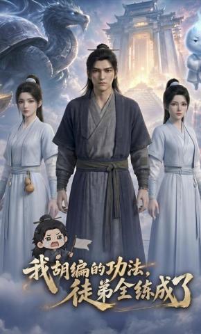短剧《我胡编的功法，徒弟全练成了》海报