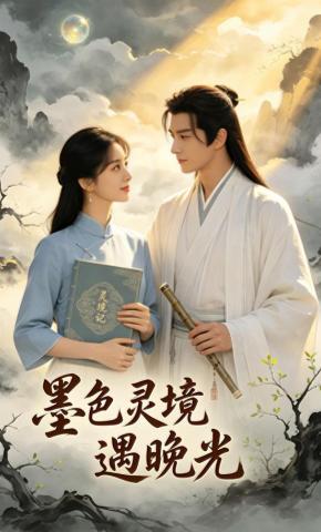 短剧《墨色灵境遇晚光》海报