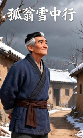 短剧《孤翁雪中行》海报