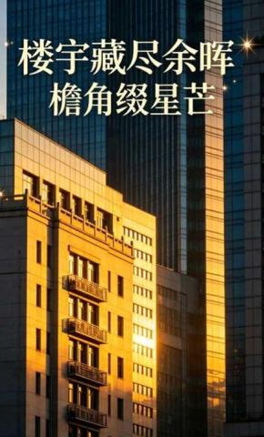 短剧《楼宇藏尽余晖檐角缀星芒》海报