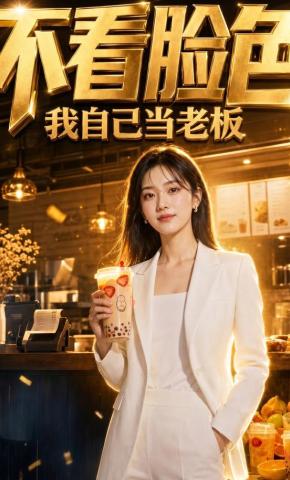 短剧《不看脸色，我自己当老板》海报