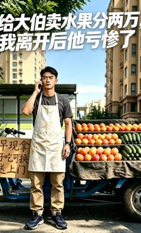 短剧《给大伯卖水果分两万，我离开后他亏惨了》海报