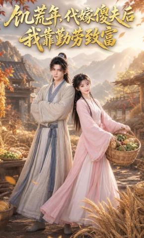 短剧《饥荒年，代嫁傻夫后我靠勤劳致富》海报