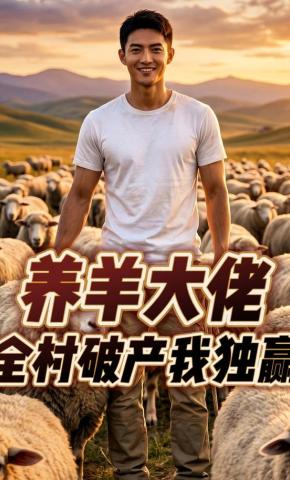 短剧《养羊大佬：全村破产我独赢》海报
