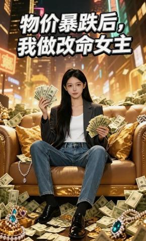 短剧《物价暴跌后，我做改命女主》海报