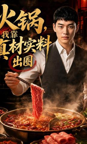短剧《火锅，我靠真材实料出圈》海报