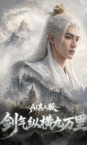短剧《剑气纵横九万里AI真人版》海报