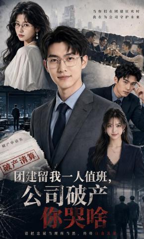 短剧《团建留我一人值班，公司破产你哭啥》海报