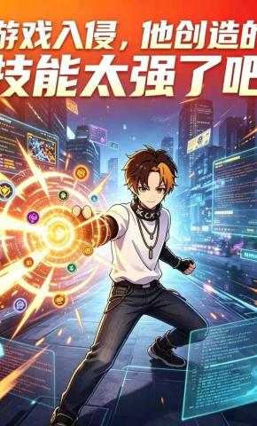 短剧《游戏入侵，他创造的技能太强了吧》海报