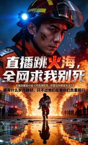 短剧《直播跳火海全网求我别死》海报
