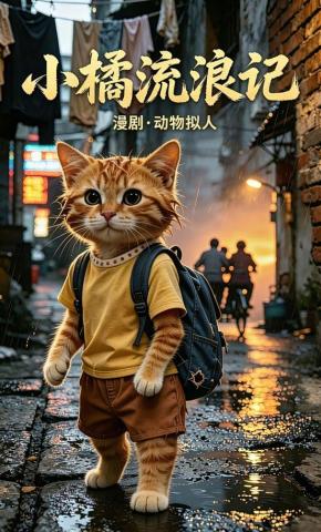 短剧《小橘流浪记》海报