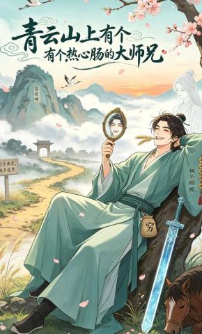 短剧《青云山上有个热心肠的大师兄》海报