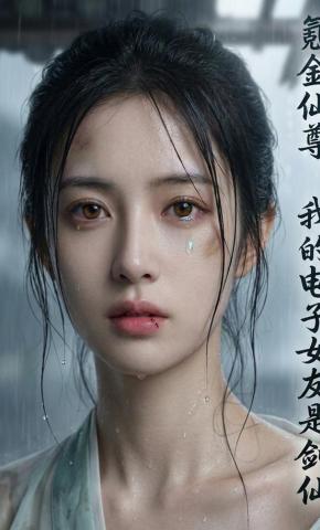 短剧《氪金仙尊，我的电子女友是剑仙》海报