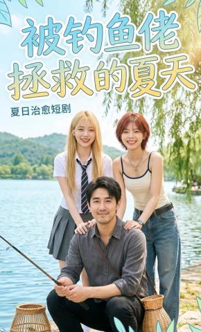 短剧《被钓鱼佬拯救的夏天》海报