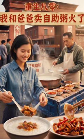 短剧《重生八零：我和爸爸卖自助粥火了》海报