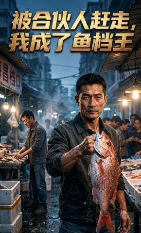 短剧《被合伙人赶走，我成了鱼档王》海报