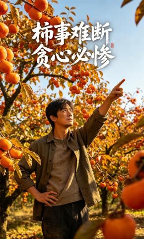 短剧《柿事难断贪心必惨》海报