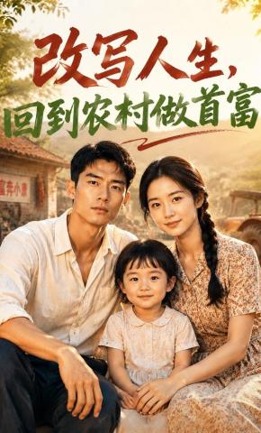 短剧《改写人生回到农村做首富》海报