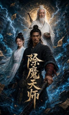 短剧《除魔天师》海报