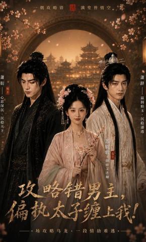 短剧《攻略错男主，偏执太子缠上我！》海报