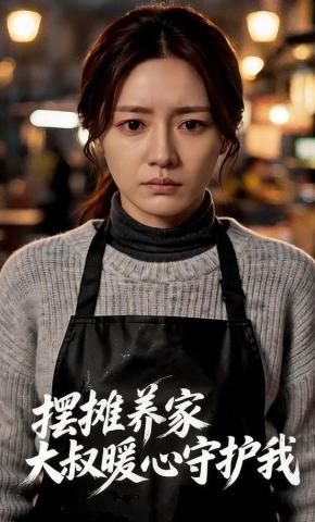 短剧《摆摊养家，大叔暖心守护我》海报