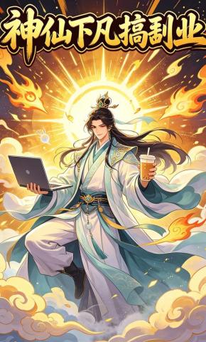 短剧《神仙下凡搞副业》海报