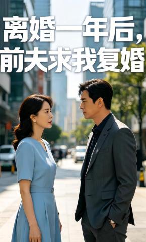 短剧《离婚一年后，前夫求我复婚》海报