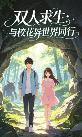 短剧《双人求生：与校花异世界同行》海报