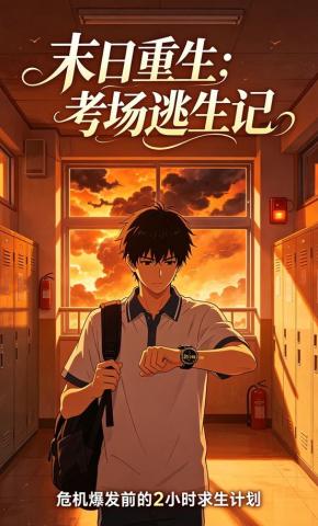 短剧《末日重生：考场逃生记》海报
